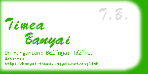 timea banyai business card